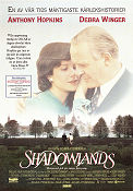 Shadowlands 1993 poster Anthony Perkins Debra Winger Richard Attenborough