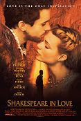 Shakespeare in Love 1998 poster Gwyneth Paltrow Joseph Fiennes Judi Dench John Madden Hitta mer: William Shakespeare