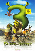Shrek den tredje 2007 poster Mike Myers Chris Miller Animerat 3-D