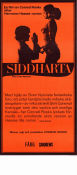 Siddharta 1972 movie poster Shashi Kapoor Simi Garewal Romesh Sharma Conrad Rooks Country: India