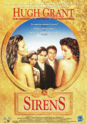 Sirens 1994 movie poster Hugh Grant Tara Fitzgerald Sam Neill John Duigan Country: Australia