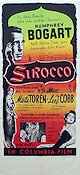 Sirocco 1951 movie poster Humphrey Bogart Lee J Cobb Märta Torén Curtis Bernhardt Film Noir