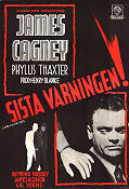 Sista varningen 1951 poster James Cagney Phyllis Thaxter Raymond Massey Gordon Douglas