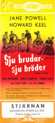 Seven Brides for Seven Brothers 1954 movie poster Jane Powell Howard Keel Jeff Richards Stanley Donen Musicals