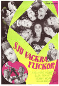 Sju vackra flickor 1956 movie poster Karl-Arne Holmsten Elsa Prawitz Henny Moan Håkan Bergström Instruments