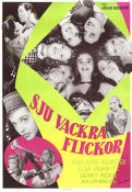 Sju vackra flickor 1956 poster Karl-Arne Holmsten Elsa Prawitz Henny Moan Håkan Bergström Instrument