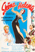 Sköna Helena 1951 movie poster Eva Dahlbeck Max Hansen Per Grundén Gustaf Edgren Production: Sandrews Musicals Ladies