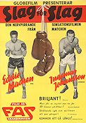 Slag för slag 1958 poster Ingemar Johansson Eddie Machen Per Gunvall Boxning