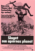 Battle For the Planet of the Apes 1973 movie poster Roddy McDowall Claude Akins Natalie Trundy J Lee Thompson