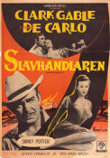 Slavhandlaren 1957 poster Clark Gable Yvonne De Carlo Sidney Poitier Raoul Walsh