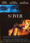Sliver 1993 movie poster Sharon Stone William Baldwin Tom Berenger Phillip Noyce