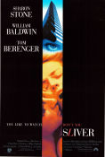Sliver 1993 movie poster Sharon Stone William Baldwin Tom Berenger Phillip Noyce
