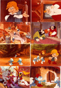 Smurfarna och den förtrollade flöjten 1976 lobbykort Smurfarna Smurferna Smurfs Peyo Filmen från: Belgium Animerat Från serier