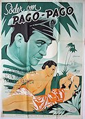 South of Pago Pago 1940 movie poster Victor McLaglen Jon Hall Frances Farmer Beach Travel Eric Rohman art