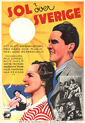 Sol över Sverige 1938 movie poster Rut Holm Nils Lundell Greta Ericsson Arne Bornebusch Beach Eric Rohman art