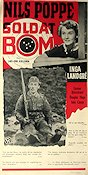 Soldat Bom 1948 movie poster Nils Poppe Inga Landgré Gunnar Björnstrand Lars-Eric Kjellgren