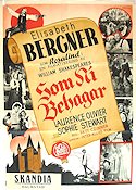 Som ni behagar 1936 poster Laurence Olivier Elisabeth Bergner Text: William Shakespeare