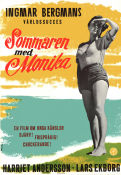 Summer with Monika 1953 movie poster Harriet Andersson Lars Ekborg Dagmar Ebbesen Ingmar Bergman Poster artwork: Ranke Sandgren Beach Skärgård