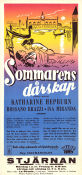 Sommarens dårskap 1955 poster Katharine Hepburn Rossano Brazzi Isa Miranda David Lean