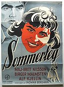 Summer Interlude 1951 movie poster Maj-Britt Nilsson Alf Kjellin Stig Olin Birger Malmsten Ingmar Bergman