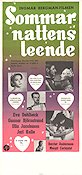 Smiles of a Summer Night 1956 movie poster Gunnar Björnstrand Ulla Jacobsson Harriet Andersson Eva Dahlbeck Ingmar Bergman
