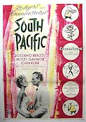 South Pacific 1958 movie poster Mitzi Gaynor Music: Rodgers and Hammerstein Musicals
