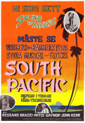 South Pacific 1958 movie poster Rossano Brazzi Mitzi Gaynor John Kerr Joshua Logan Music: Rodgers and Hammerstein Musicals Beach