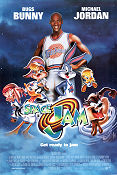 Space Jam 1996 movie poster Bugs Bunny Snurre Sprätt Michael Jordan Joe Pytka Sports Celebrities Animation