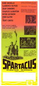 Spartacus 1960 movie poster Kirk Douglas Laurence Olivier Jean Simmons Charles Laughton Stanley Kubrick Sword and sandal