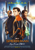 Spider-Man: Far From Home 2019 movie poster Tom Holland Samuel L Jackson Jake Gyllenhaal Jon Watts Find more: Marvel