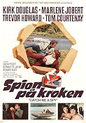 Spion på kroken 1971 poster Kirk Douglas Marlene Jobert Trevor Hopward Dick Clement Agenter