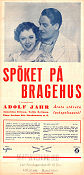 Spöket på Bragehus 1936 movie poster Adolf Jahr Annalisa Ericson Ragnar Arvedson