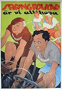 Springpojkar är vi allihopa 1941 movie poster Åke Söderblom Rune Halvarsson Bikes