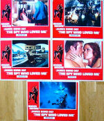 The Spy Who Loved Me 1977 lobby card set Roger Moore Barbara Bach