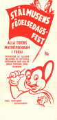 Stålmusens födelsedagsfest 1952 movie poster Mighty Mouse Stålmusen Animation