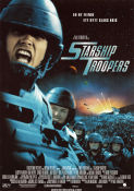 Starship Troopers 1997 movie poster Casper Van Dien Denise Richards Dina Meyer Paul Verhoeven Spaceships