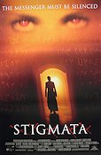Stigmata 1999 movie poster Patricia Arquette Gabriel Byrne Jonathan Pryce Rupert Wainwright