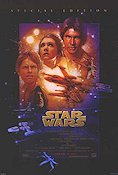 Star Wars 1977 movie poster Mark Hamill Harrison Ford Carrie Fisher Alec Guinness George Lucas Find more: Star Wars