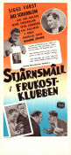 Stjärnsmäll i frukostklubben 1950 movie poster Sigge Fürst Åke Söderblom Tre Knas Gösta Bernhard