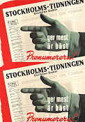 Stockholmstidningen 1944 poster Newspapers Find more: Stockholm