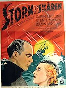 Storm över skären 1938 movie poster Karin Ekelund Sten Lindgren Björn Berglund Ivar Johansson Eric Rohman art Ships and navy Skärgård Find more: Large poster