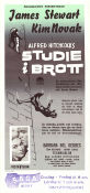 Studie i brott 1958 poster James Stewart Kim Novak Barbara Bel Geddes Alfred Hitchcock