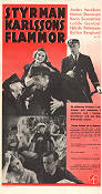 Styrman Karlssons flammor 1938 movie poster Anders Henrikson Nanna Stenersen Hjördis Petterson Gustaf Edgren