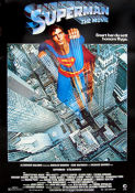 Superman the Movie 1978 movie poster Christopher Reeve Margot Kidder Gene Hackman Marlon Brando Richard Donner From comics Find more: DC Comics