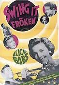 Swing it fröken 1956 movie poster Alice Babs Ingvar Kjellson Lasse Sarri Stig Olin Instruments Jazz