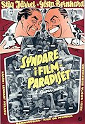 Syndare i filmparadiset 1956 movie poster Stig Järrel Gösta Bernhard
