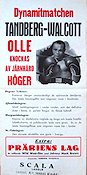 Tandberg-Walcott 1949 movie poster Olle Tandberg Boxing