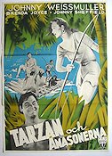 Tarzan and the Amazons 1945 movie poster Johnny Weissmuller Brenda Joyce Find more: Tarzan Adventure and matine
