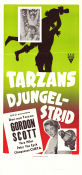 Tarzans djungelstrid 1955 poster Gordon Scott Vera Miles Peter van Eyck Harold D Schuster Hitta mer: Tarzan