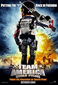 Team America: World Police 2004 movie poster Matt Stone Trey Parker Animation Police and thieves